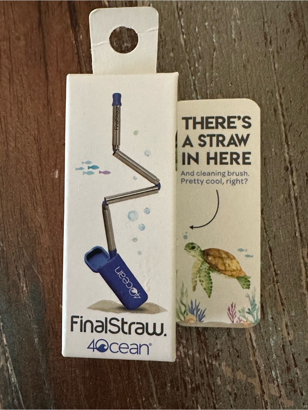 Collapsible reusable straw FinalStraw 4Ocean environmentally friendly Co NIB